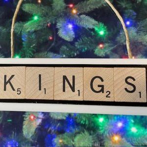 Sacramento Kings Scrabble Tiles Christmas Ornament Handmade Rear View Mirror